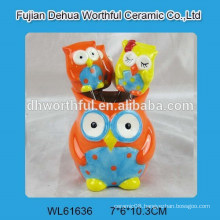 Morden owl designed ceramic utensil holder